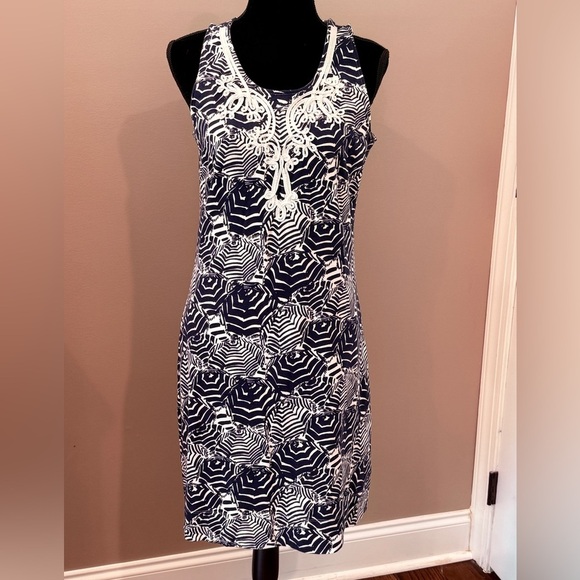 Women’s LILY PULITZER Oh Cabana Boy Foster shift dress- Size Large - Picture 3 of 8